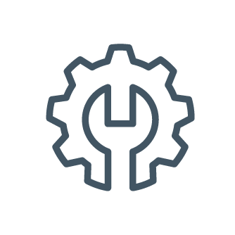 Gear and wrench icon