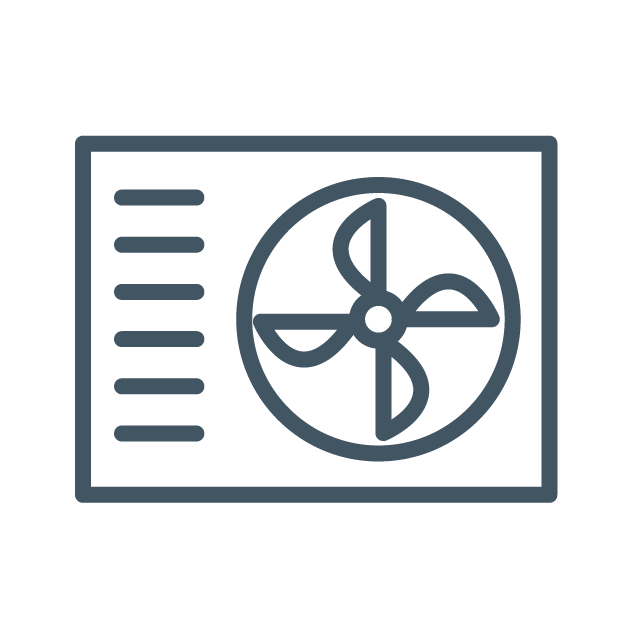 Heat and air fan icon