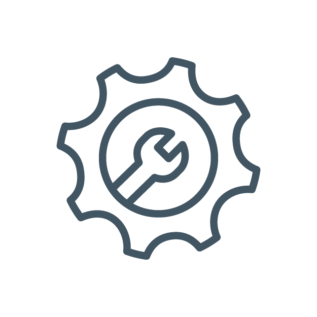 Gear and wrench icon